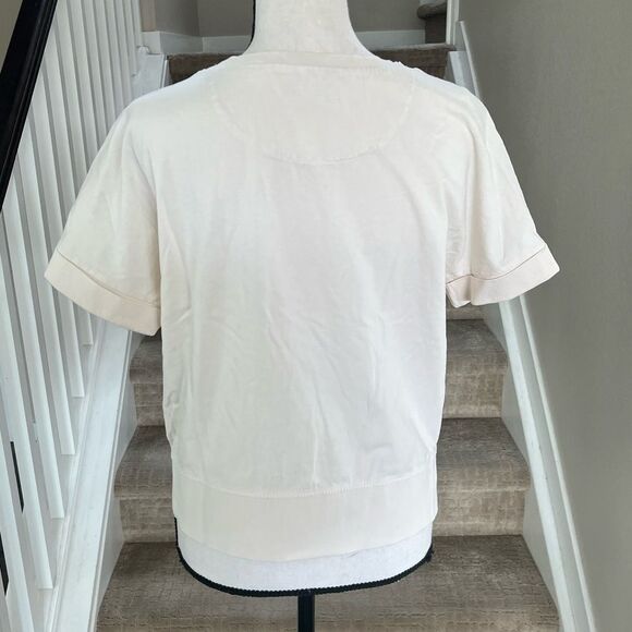 Anthropologie Maeve “peace” cropped tee - Size Small - Picture 2 of 4